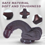 Petit gode noir de 19 cm pour débutants, réaliste avec prépuce mobile, en silicone double densité, petit gode anal mignon, vento