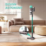 SmartAI V5 Aspirateur Balai sans Fil, 55Kpa/600W/80Mins Aspirateur sans Fil Puissant, Autoportant Aspirateur Balai, Autonomie Ul