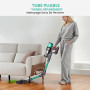 SmartAI V5 Aspirateur Balai sans Fil, 55Kpa/600W/80Mins Aspirateur sans Fil Puissant, Autoportant Aspirateur Balai, Autonomie Ul