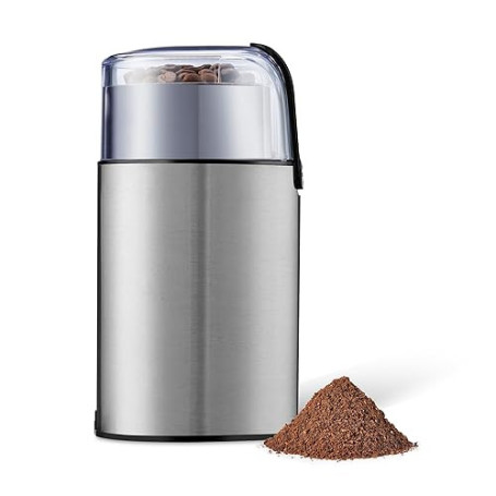 Amazon Basics Moulin à café électrique, en Acier inoxydable