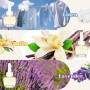 LASENTEUR Recharge diffuseur électrique Compatible Air Wick et Glade - Lot de 6 x 19 ML, parfums Vanille, Lin et Lavande, désodo