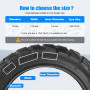 Amitor Pneu 10x2.75-6.5 Tubeless Offroad pour Kukirin G2 Master Trotinette Électrique, Pneu Tubeless 10x2.75-6.5 Tout Terrain, 1