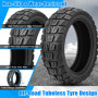 Amitor Pneu 10x2.75-6.5 Tubeless Offroad pour Kukirin G2 Master Trotinette Électrique, Pneu Tubeless 10x2.75-6.5 Tout Terrain, 1