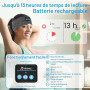 Flintronic Casque de Sommeil, Bandeau Bluetooth, Anti Bruit Sommeil Bandeau Bluetooth, pour Sport, Voyage, Dormeurs Latéraux(Gri