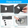 Flintronic Casque de Sommeil, Bandeau Bluetooth, Anti Bruit Sommeil Bandeau Bluetooth, pour Sport, Voyage, Dormeurs Latéraux(Gri