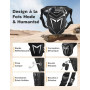 Mohard Sacoche de Jambe Moto, Sac d'Équipement Moto Jambe Réglable pour Femme Homme, Stockage Extensible & Bande Réfléchissante,