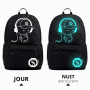 Kono Cartable à roulettes Enfant 24 L, Sac à Dos Trolley LED Lumineux, Bagage Cabine École Primaire Fille Garçon Voyage