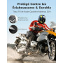 Mohard Sacoche de Jambe Moto, Sac d'Équipement Moto Jambe Réglable pour Femme Homme, Stockage Extensible & Bande Réfléchissante,