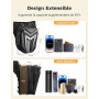 Mohard Sacoche de Jambe Moto, Sac d'Équipement Moto Jambe Réglable pour Femme Homme, Stockage Extensible & Bande Réfléchissante,
