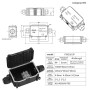 4 Pièces Boîte de Jonction étanche IP66, Boite de Derivation Etanche Exterieur, Connecteur de Câble 2 Voies Connexions PG9 pour