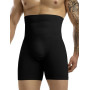 MISS MOLY Short de compression pour homme - Taille haute - Sans couture - Sous-vêtement gainant - Contrôle du ventre - Style rét