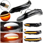 Yoegerery Paire de clignotant de retroviseur latral LED pour Peugeot 208 2008 Citroën C3 MK3 C4 Cactus Opel Corsa F (Noir)