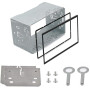 Voarge Châssis de radio de voiture universelle, 2 cages de châssis de radio de voiture Din, 1 cadre en fer + 2 plaques de montag