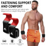 Flintronic Crochets d'haltérophilie, 8 cm de Néoprène Rembourré Bandage Poignet, Crochet Musculation pour Hommes et Femmes, pour