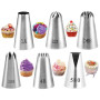 Twolights 6 Pièces Grande Douilles à Pâtisserie Professionnelles, pour Décorer Gâteaux et Cupcakes - Compatible poche à douille,