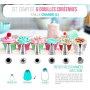 Twolights 6 Pièces Grande Douilles à Pâtisserie Professionnelles, pour Décorer Gâteaux et Cupcakes - Compatible poche à douille,