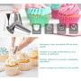 Twolights 6 Pièces Grande Douilles à Pâtisserie Professionnelles, pour Décorer Gâteaux et Cupcakes - Compatible poche à douille,