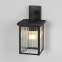 DAWALIGHT Applique Murale Exterieur Lanterne en Verre Nervure avec Douille E27 Lampe Rectangle Éclairage d'extérieur pour Jardin