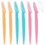 Sularpek Lot de 6 lames pour sourcils, eyebrow rasoir, sourcils de sécurité faciale avec couvercle de précision, outil exfoliant