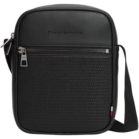 Tommy Hilfiger TH Woven Mini Reporter Am0am14095 Crossover pour homme Noir Taille unique