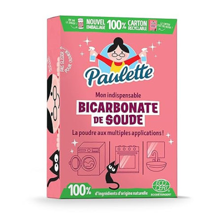 Paulette - Bicarbonate de Soude - Nettoie en Douceur, Ravive les Couleurs, Neutralise les Mauvaises Odeurs - Authentique et Natu