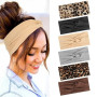 AOOSA 6 Pcs Bandeau Cheveux Femme Boho, Antidérapant Bandeaux Mode Pour Femmes, Cross Noué Bande de Cheveux, Large Élastique Dou