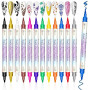 Lot de 12 Stylo Vernis à Ongles, 2026 Nouveaux Nail Art Marker pour Ongle Graffiti, Dotting, Dessin, Peinture, Pointe, Liner, DI