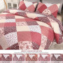 Qucover Patchwork Couvre Lit, Dessus de Lit et Couvre Lit 2 Personnes 220x240 cm, Boutis Courtepointe Matelassé Réversible Multi