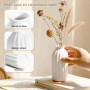 JBER Lot de 12 Petits Vases Décoratifs - 13 cm Vase Blanc en Céramique Mate pour Herbe de la Pampa, Fleurs Séchées - Décoration 