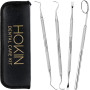 HOKIN 4pcs Detartreur Dentaire Kit Dents en acier Inoxydable kit de Nettoyage Calcul Calculateur de Plaque Hygiène Scanner Croch