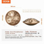 VEVOR Tambour à main, 550 mm et 10 notes, instrument à tambour handpan en ré mineur, avec maillets, support 432 Hz et sac de tra