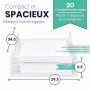 Tempo di saldi Système de Rangement Pliable pour Armoire, tiroirs, Chemises, 20 pièces