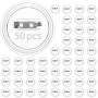 QWORK® 50 Pièces Badge Personnalisable - 38 mm - Badges Transparent en Acrylique pour Activités Créatives