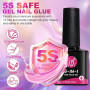 2X8ml Colle Faux Ongles UV 6 en 1 Professionnelle, Colle Capsule Extra Forte et Transparente, 2X8ml Gel Capsule Ongle pour Pose