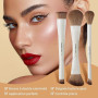 EIGSHOW Pinceaux Maquillages, 3 pièces kit pinceaux maquillages à double extrémité, Set Pinceau Maquillage en fibres synthétique