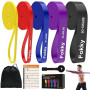 Fokky Elastique Musculation, Bande Élastique Musculation avec 5 Niveaux Différents,Elastique Sport et Ancre de Porte,Guide d’Exe