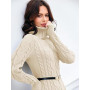 Ebifin Robe Pull pour Femme élégante Col roulé Robe Hiver Casual Manches Longues Sweat Pull Laine.
