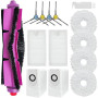 DianSung Accessoires pour Eureka J12 Ultra, pour Midea V12 robot aspirateur pièce de rechange, Brosses à rouleau, 4 Chiffon, 2 s