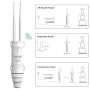 Repeteur WiFi Exterieur Puissant avec Antenne WiFi Longue Portée - Amplificateur Wavlink N300 2.4G- Outdoor Poe Répéteur WiFi Ex