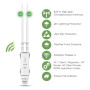 Repeteur WiFi Exterieur Puissant avec Antenne WiFi Longue Portée - Amplificateur Wavlink N300 2.4G- Outdoor Poe Répéteur WiFi Ex