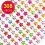 Baker Ross Mini Strass Fleurs Autocollantes (Lot de 308) - Matériel Créatif pour Enfants et Adultes - Version Anglaise