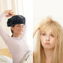 Cheerhom Bonnet Satin Cheveux Nuit，2pcs Bonnet Soie Bonnet en Satin avec 2 Élastiques Cheveux, Texturé de Soie, Bonnet de Nuit F