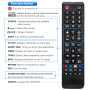 Universelle pour Telecommande-Samsung, Compatible avec Toutes Les Telecommande Samsung Smart TV