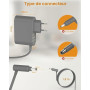 Jippofu Chargeur 30.45V Alimentation Compatible avec Dyson V10 V11 V12 V15 SV12 SV14 SV15 SV16 SV20 SV22 Cyclone Absolute Animal