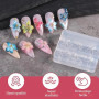 Zosutetoxo Nails Mold, Moule de Clou avec Motifs Floraux en Silicone 3D pour Nail Art, Tampon pour Manucure DIY