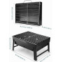 Uten Barbecue Portable Petit Barbecue à Charbon de Table Domestique Pliable Barbecue Grille Inox Barbecue Extérieur Camping Piqu