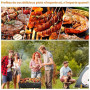 Uten Barbecue Portable Petit Barbecue à Charbon de Table Domestique Pliable Barbecue Grille Inox Barbecue Extérieur Camping Piqu