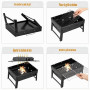 Uten Barbecue Portable Petit Barbecue à Charbon de Table Domestique Pliable Barbecue Grille Inox Barbecue Extérieur Camping Piqu
