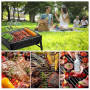 Uten Barbecue Portable Petit Barbecue à Charbon de Table Domestique Pliable Barbecue Grille Inox Barbecue Extérieur Camping Piqu