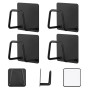 THATSRAD 4 PCS Porte-Éponge Autocollant en Acier Inoxydable 5 * 5 * 3.2cm Porte Eponge Cuisine Evier Crochet Autocollant Adhesif